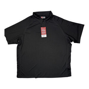 Red Kap Mens 3XL Black Short Sleeve Industrial Work Shirt Polo
